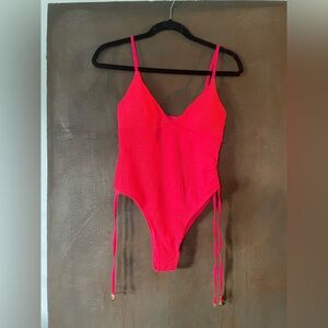 Betsey Johnson Pink One Piece Swimsuit